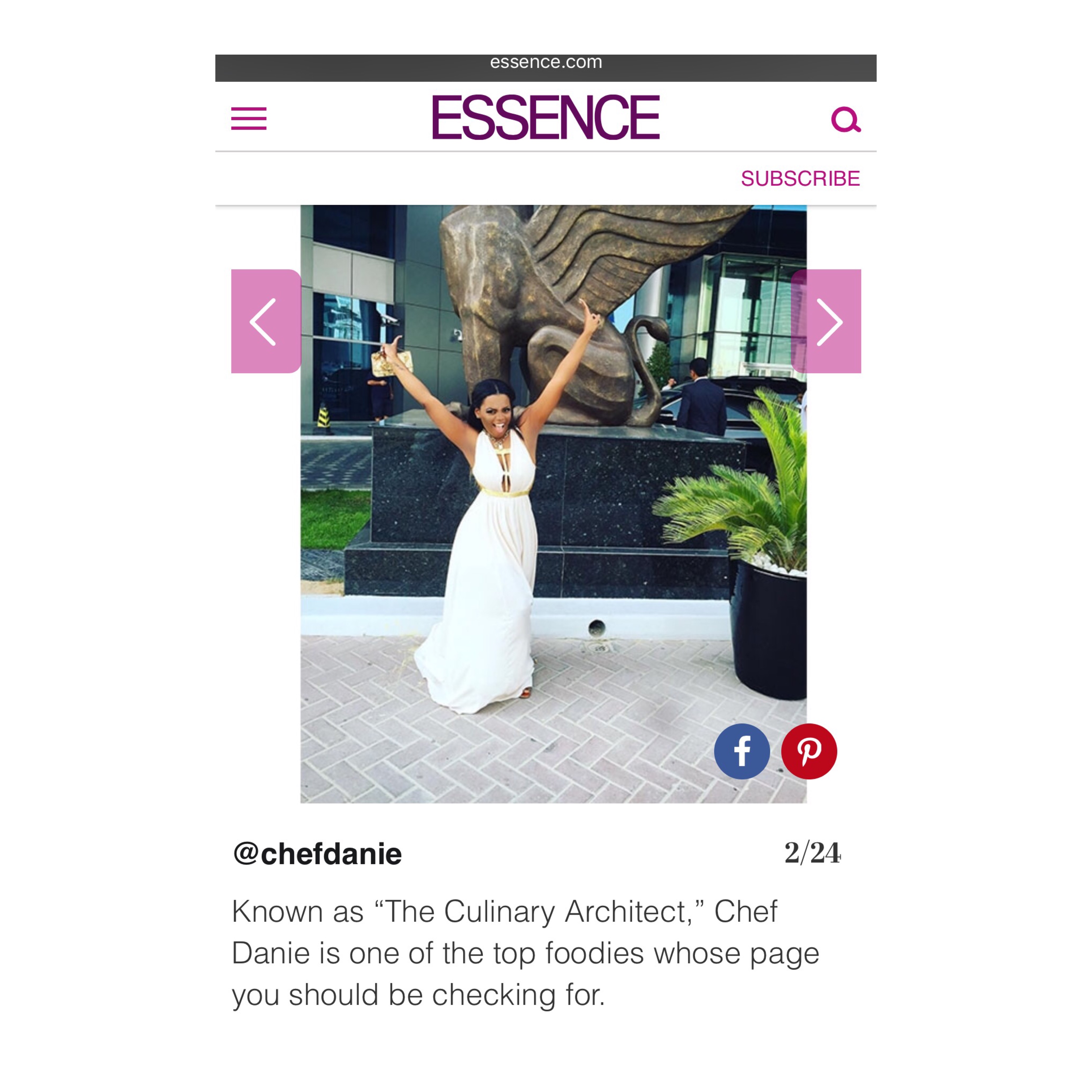 Chef Danie featured by ESSENCE